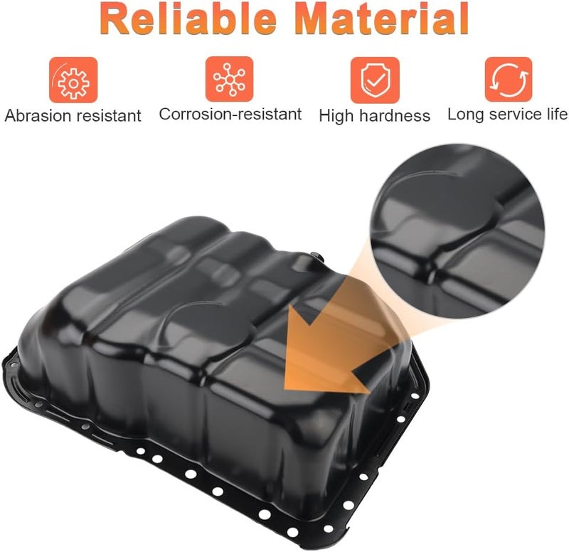 VANJING Engine Oil Pan with Drain Plug Compatible with Hyundai Santa Fe 2010-2020, Santa Fe Sport 2013-2018, Tucson 2010-2020, Sonata 2006-2019, Kia Optima 2006-2020, Forte 2010-2013 2.0L 2.4L - Image 4